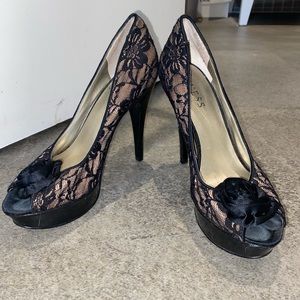 Guess Lace Platform Heels